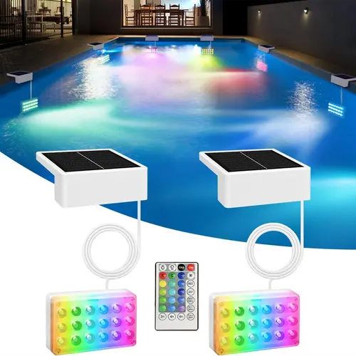 solar pool light solar led pool light ip67 waterproof 16 colors 7 brightness levels timer for swimming pool pond above ground and above ground pool