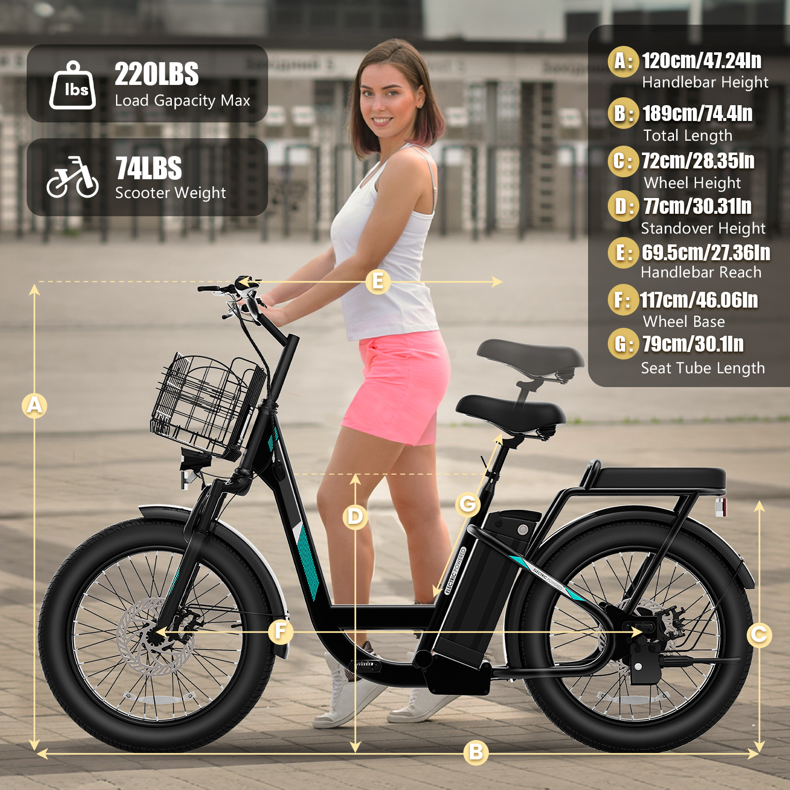 adults off road electric scooter with seats 500w motor 7800mah lithium battery 30miles range 20mph   e scooter for commuting 20 x 3 off road tires front shock absorber adjustable electric scooter for adults Product details 0