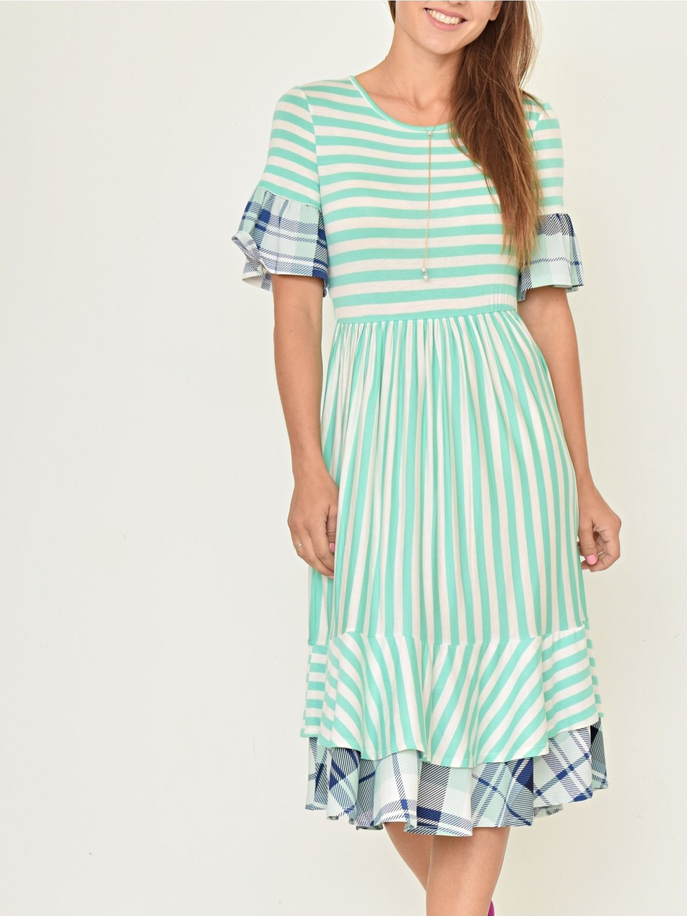 boho vintage sage pink stripe mint green ditsy - Temu