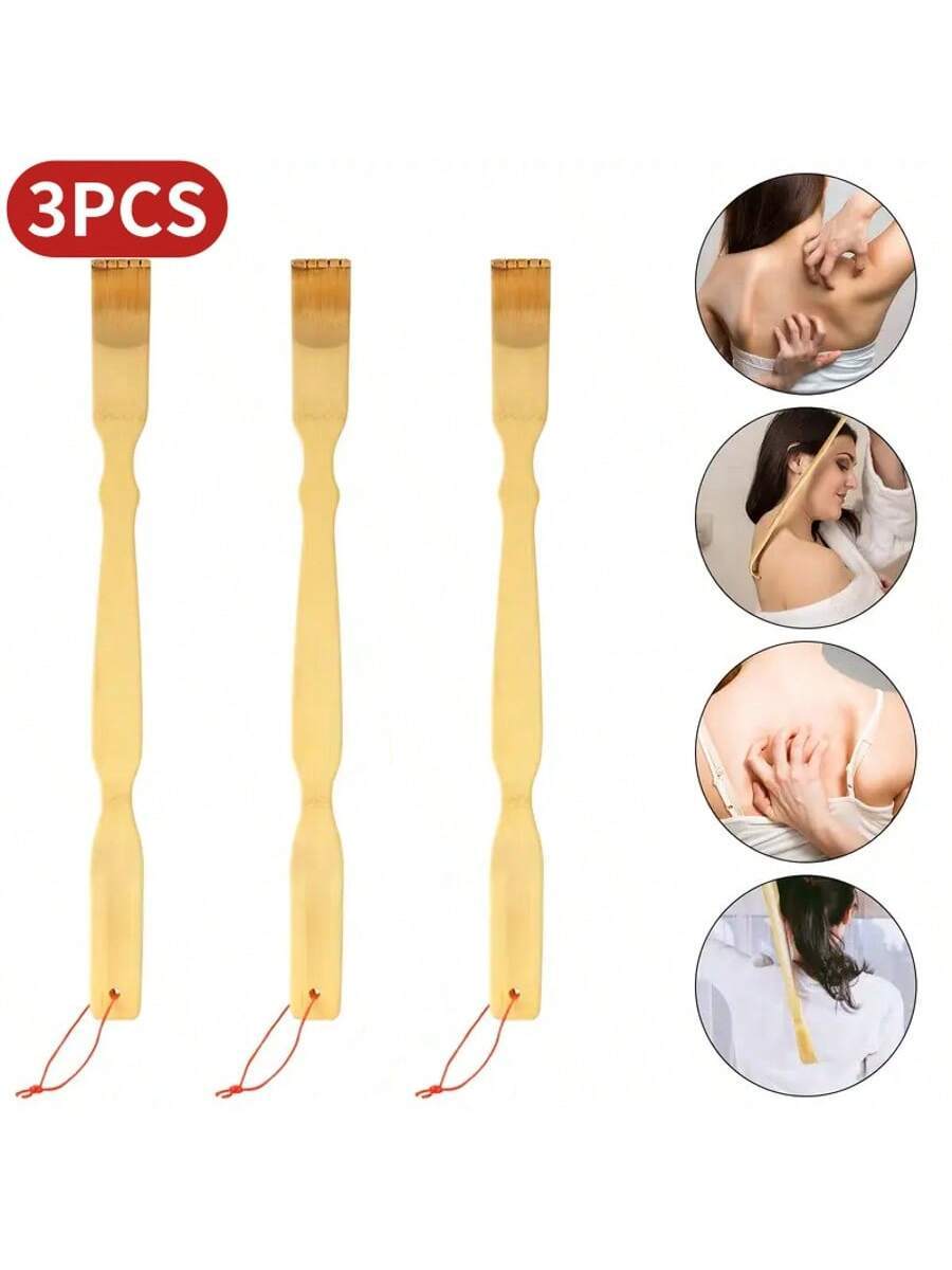 3 pack bamboo back itchers 18 3 inch extra long handle natural bamboo massage tool unique practical gift for men and women christmas stocking filling fathers day gift Product details 0