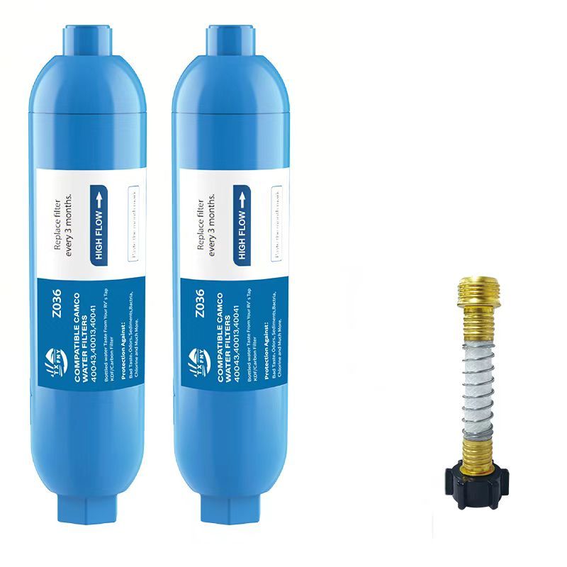TEMU 1pc/2pcs Nsf Certified Rv Inline Hose Water Filter With Hose Protector, Reduces , , And Odor For Garden And Use