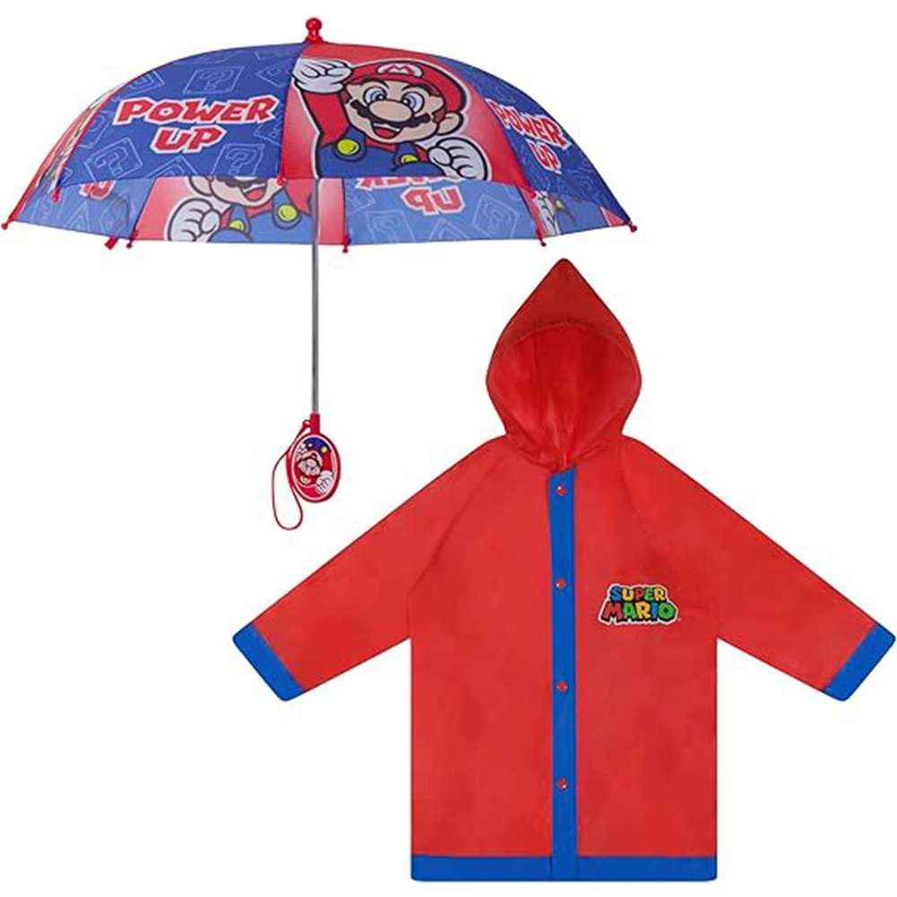 Kids Umbrella And , Super Mario Boys Set, 4-7