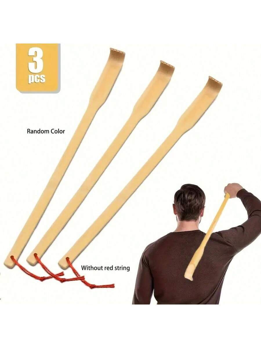 3 pack bamboo back itchers 18 3 inch extra long handle natural bamboo massage tool unique practical gift for men and women christmas stocking filling fathers day gift Product details 4