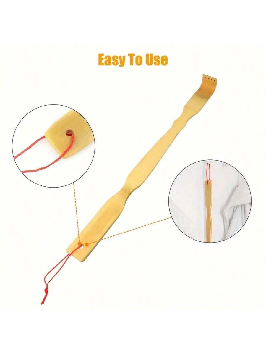 3 pack bamboo back itchers 18 3 inch extra long handle natural bamboo massage tool unique practical gift for men and women christmas stocking filling fathers day gift Product details 2