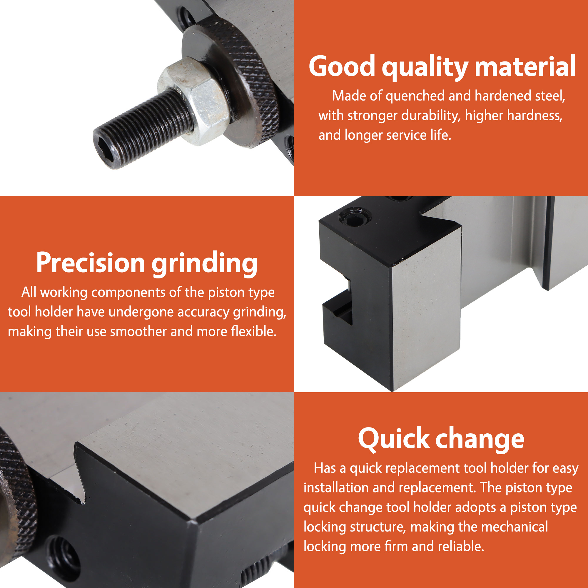 OXA 250-001 Quick Change Lathe Tool Holder Set – 5 Pcs For Turning And Facing On CNC & Manual Lathes