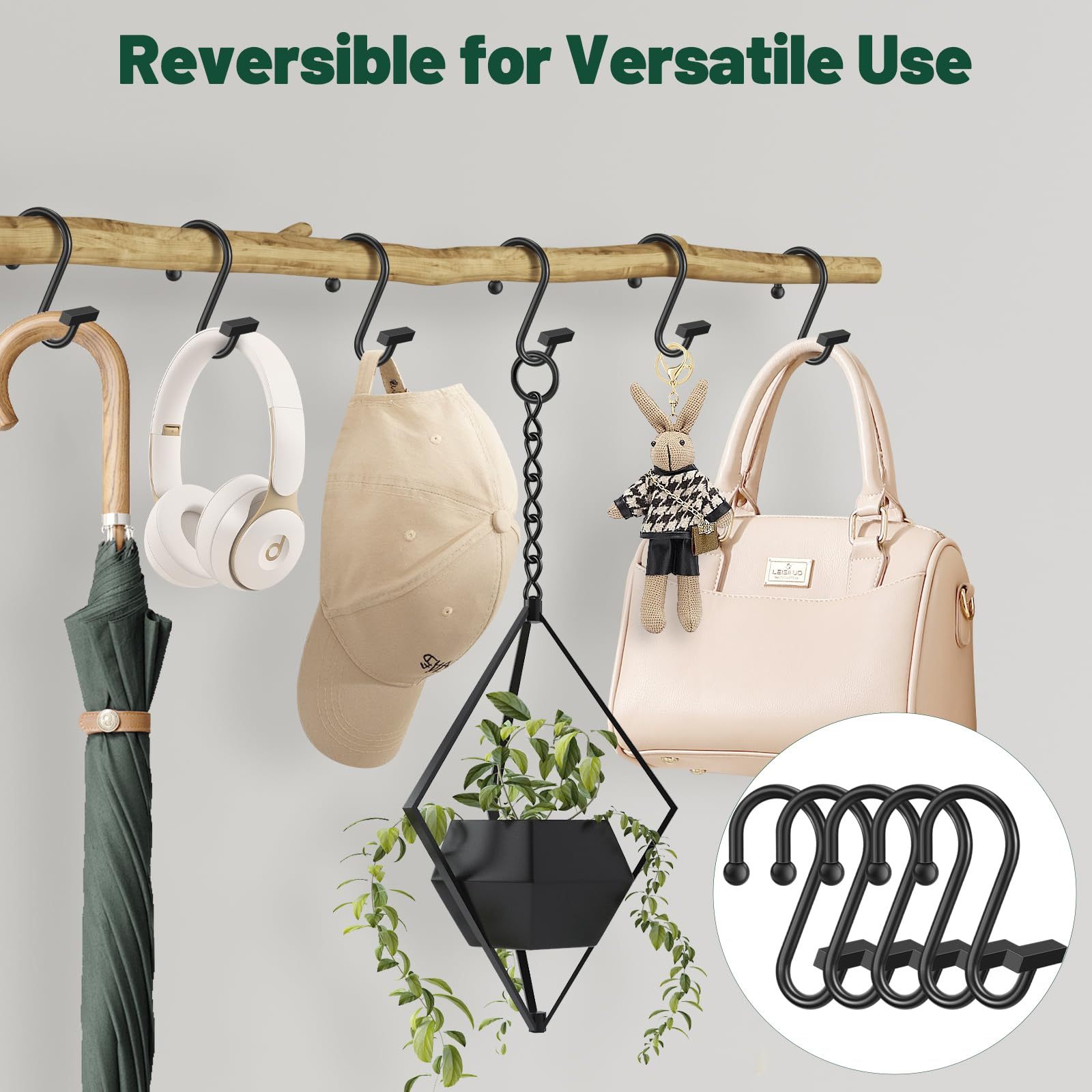 TEMU Shower Curtain Hooks, Black Shower Curtain Rings Rust Proof, 12pcs Shower Hooks For Shower Curtain, Design Convenient Elegant Shower Curtain