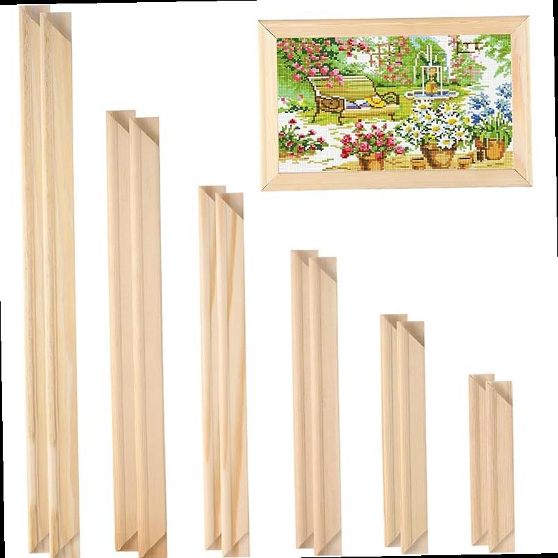 Foxtell 16 Sets Needlepoint Stretcher Bar Set, 8 Sizes Wooden