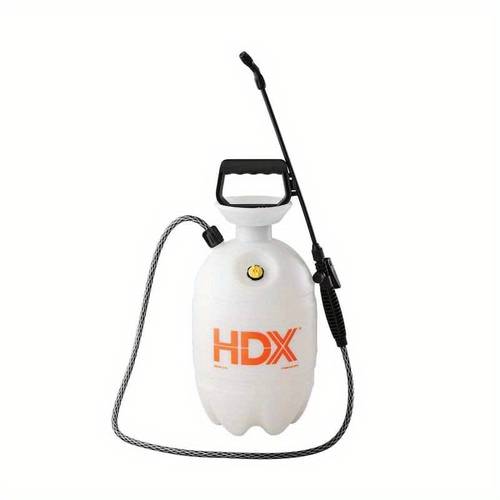 1 gallon multi purpose lawn garden pump sprayer handheld battery free durable plastic with adjustable nozzle handle for watering and spraying