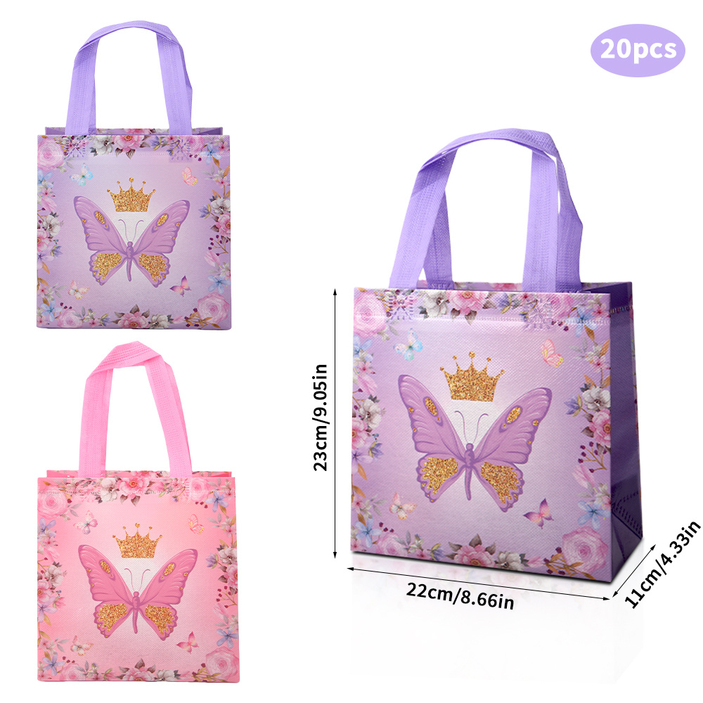 TEMU 20/40pcs Printed Gift Bags, Pattern Gift Bags, Portable Candy Packaging Bags, Birthday Party Decorations, Holiday Gift Bags, Suitable For Family
