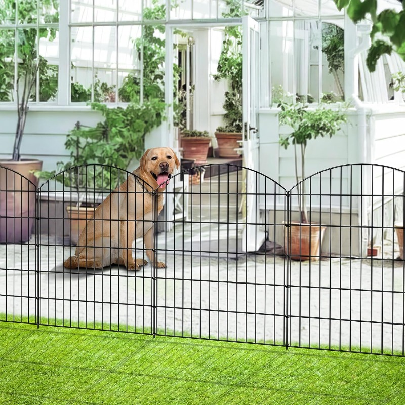 Temporary Fence Retractable Dog Fence Outdoor 6pcs Decorative