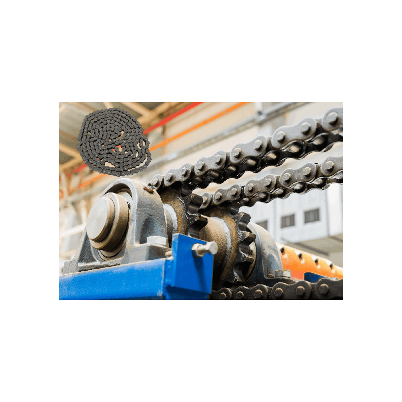 TEMU #40 08a 10 Feet Carbon Roller Roller Chainwith 2 Connecting Links 0.5 Inch Pitch, Fit For Industrial Machinery Packaging Machinery, Agricultural