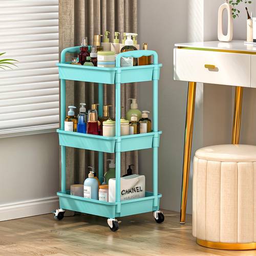 4 3 tier storage cart multi functional utility rolling cart with lockable wheels and plastic shelves ideal for kitchen bathroom office and living room in 6 color options practical and versatile storage solutions