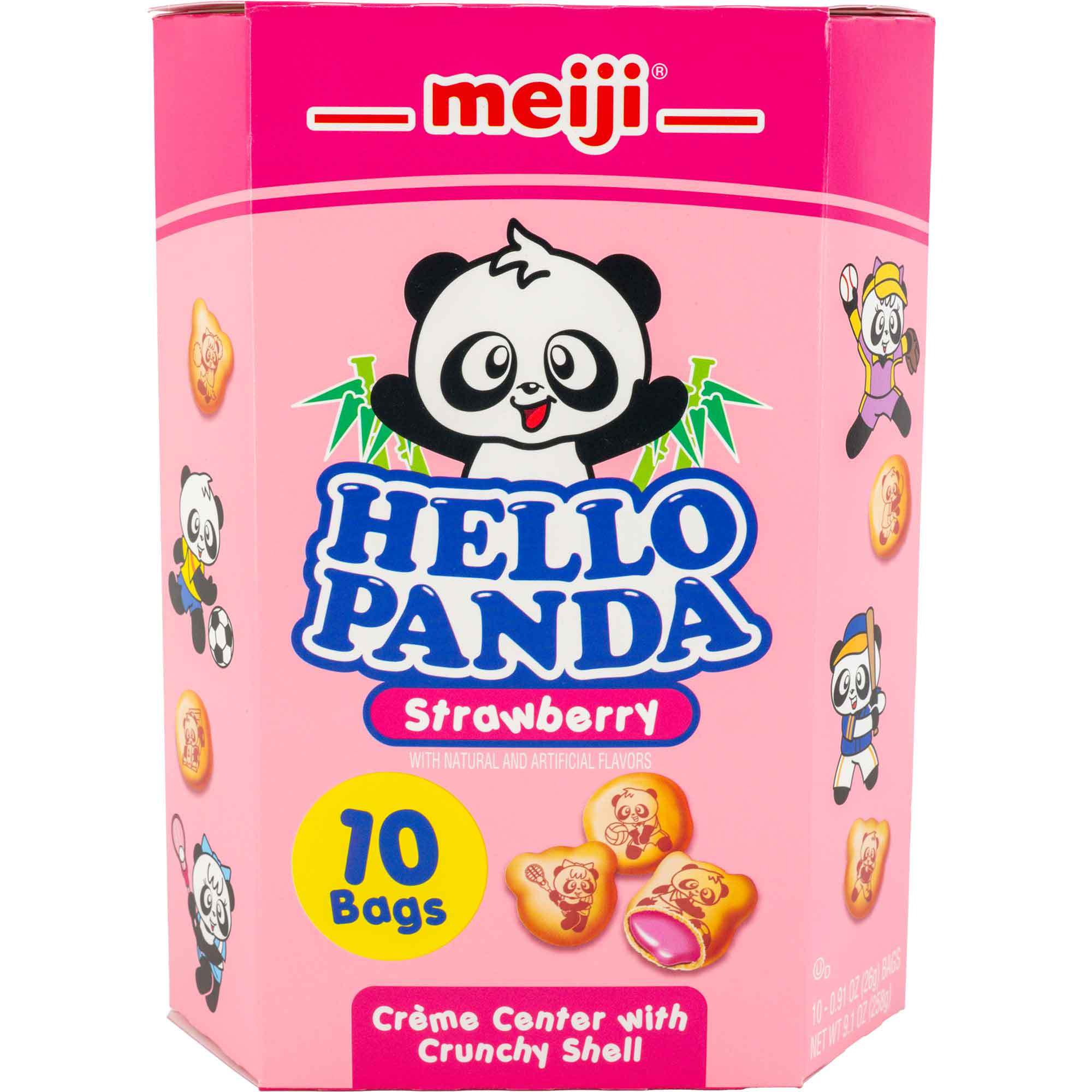 Meiji Hello Panda Creme Center with Crunch Shell Gift Box, 9.1Oz*4Boxes