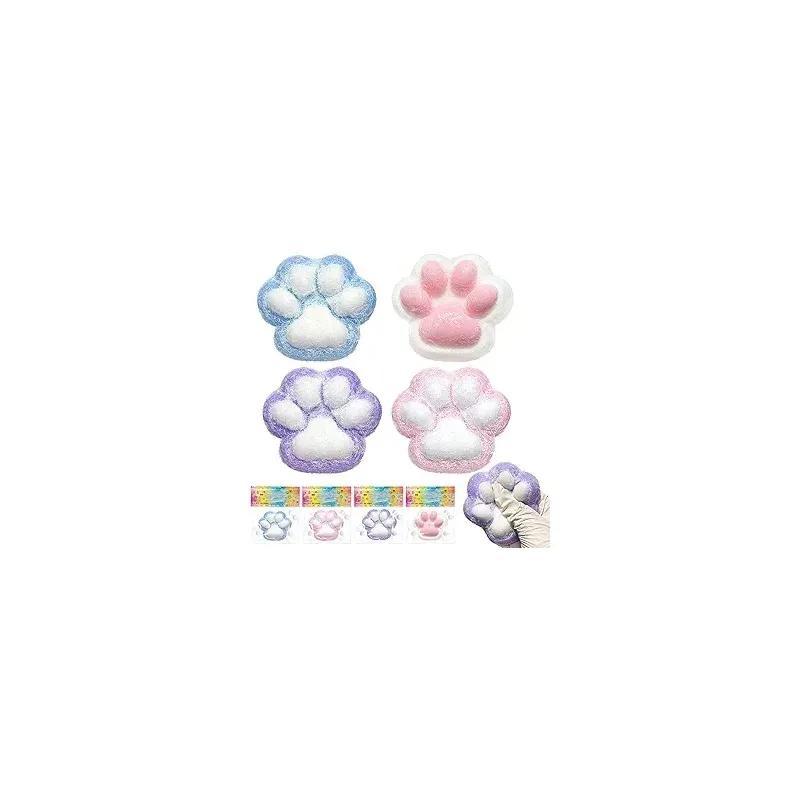 3pcs. Cat paw squeezing toys, Kawaii cat paw soft toolkit, cute soft stress relief soft sensory toys, soft and quiet irritability toys, for adults and children to relieve stress