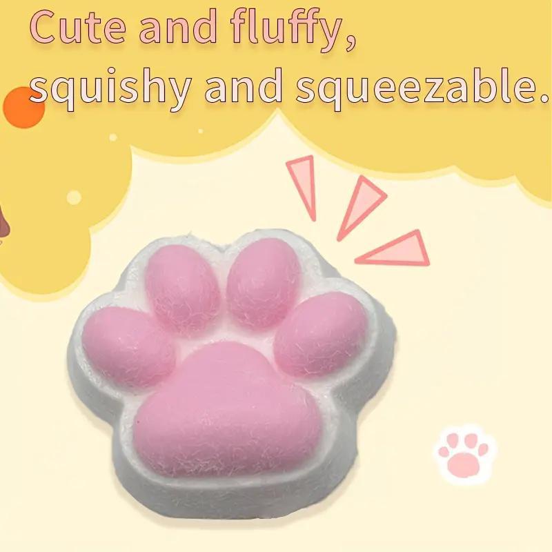 3pcs. Cat paw squeezing toys, Kawaii cat paw soft toolkit, cute soft stress relief soft sensory toys, soft and quiet irritability toys, for adults and children to relieve stress
