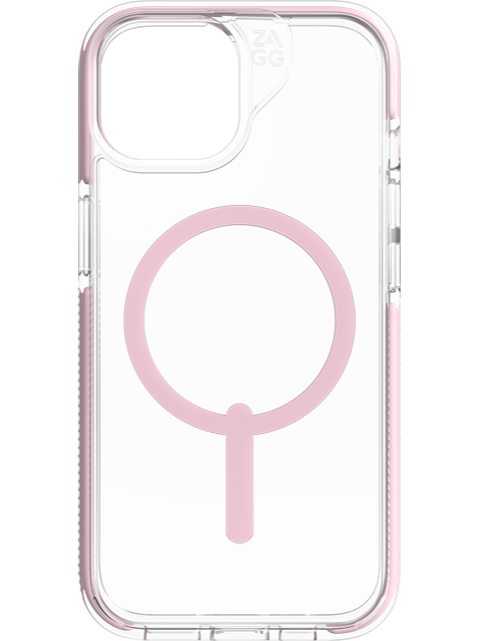 GEnuine Zagg Picadilly Snap Clear & Pink Case for iPhone 15/14/13