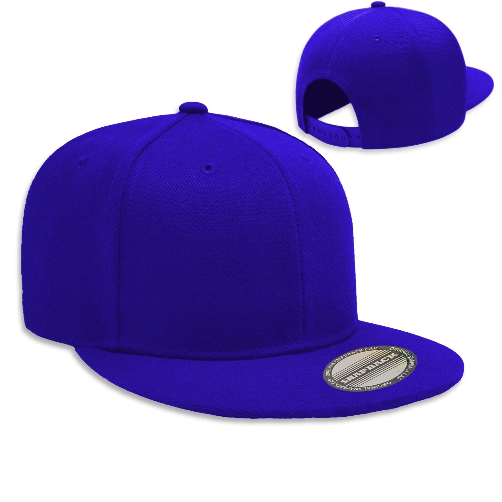 Unisex Purple Blue Snapback Hat Hip Hop Style Colorful Adjustable Baseball Cap Solid Color Light Purple Blue Adult Flat Brim Hip-hop hat  main image 3