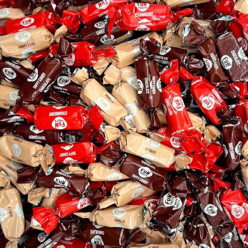 candy assortment chocolate vanilla strawberry individually wrapped assorted caramels bulk pack 2