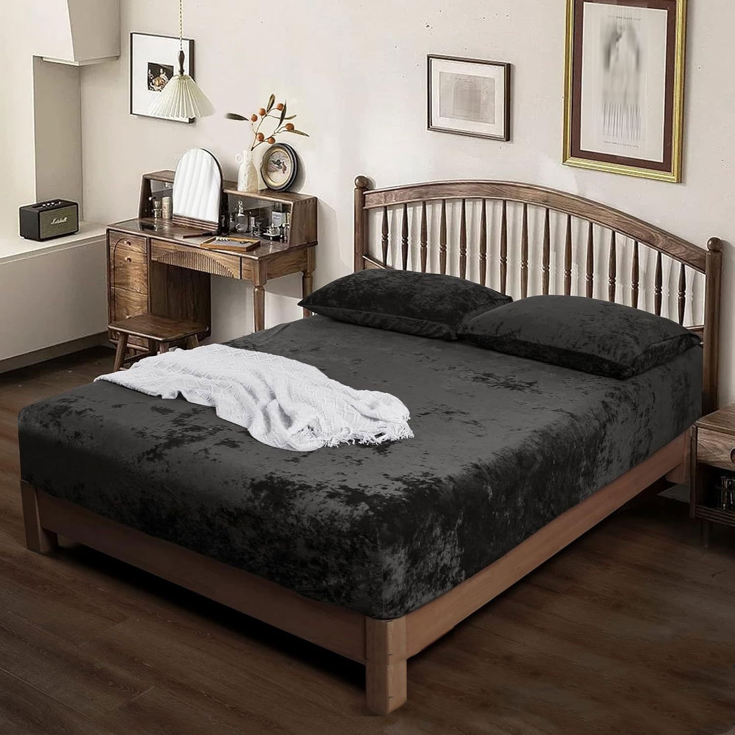 TEMU Mythweaver Bed Sheet Set, Queen Size Sheet Set, Bed Comforter Sets,local Warehouse, Milk Velvet Solid Color Bed Sheet, Non-slip Mattress