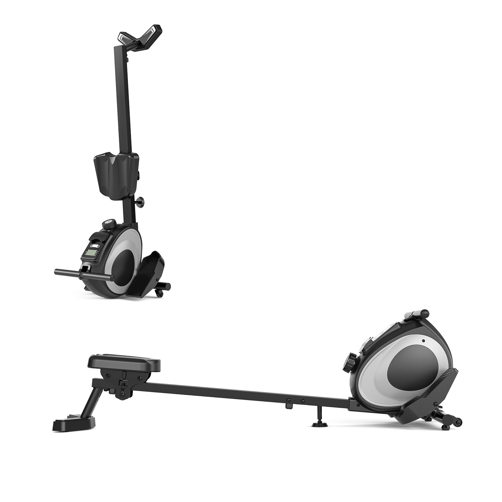 Rowing Machines，Magnetic Rowing Machine for Home Adjustable Resistance 8-Speeds, for Leg and Butt Toning，LED Display,Supports Up to 265 LBS Foldable Design for Easy Storage