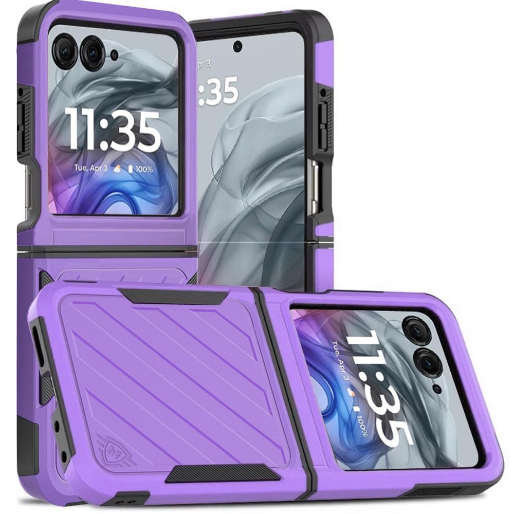 TEMU For Motorola Razr 2025 Lined Shockproof Dual Layer Hybrid Phone Cover Case