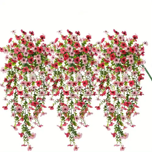 artificial hanging flowers uv resistant flowers greenery garland with green leaves for indoor outdoor decorations