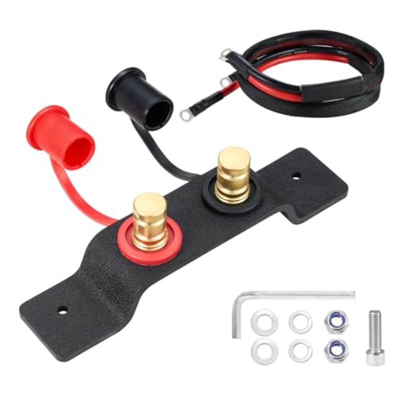 8-Piece Side Post Battery Terminal Adapter - 3/8 16 Bolts Standard Battery Post Stud Extender Screws