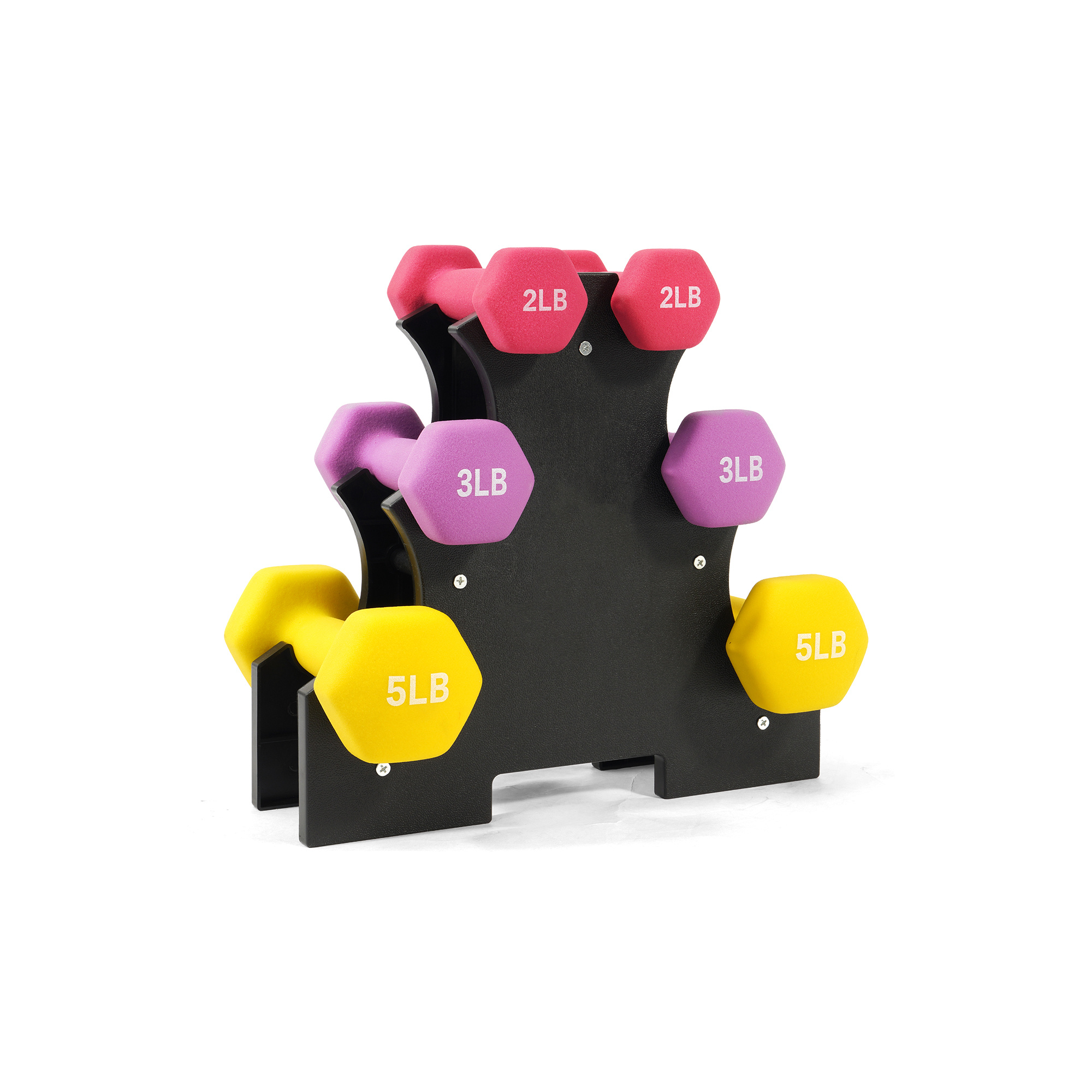 TEMU Dumbbell Set With Stand, Neoprene Coated Hand Weights Home Gym Equipment