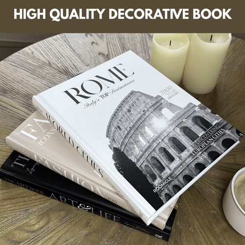 stylish decorative book 1 rome book this decorative book is ideal for decor and bookshelf decoration high quality coffee table book with blank pages your living room decor home office decor coffee table decor bookshelf decor instantly