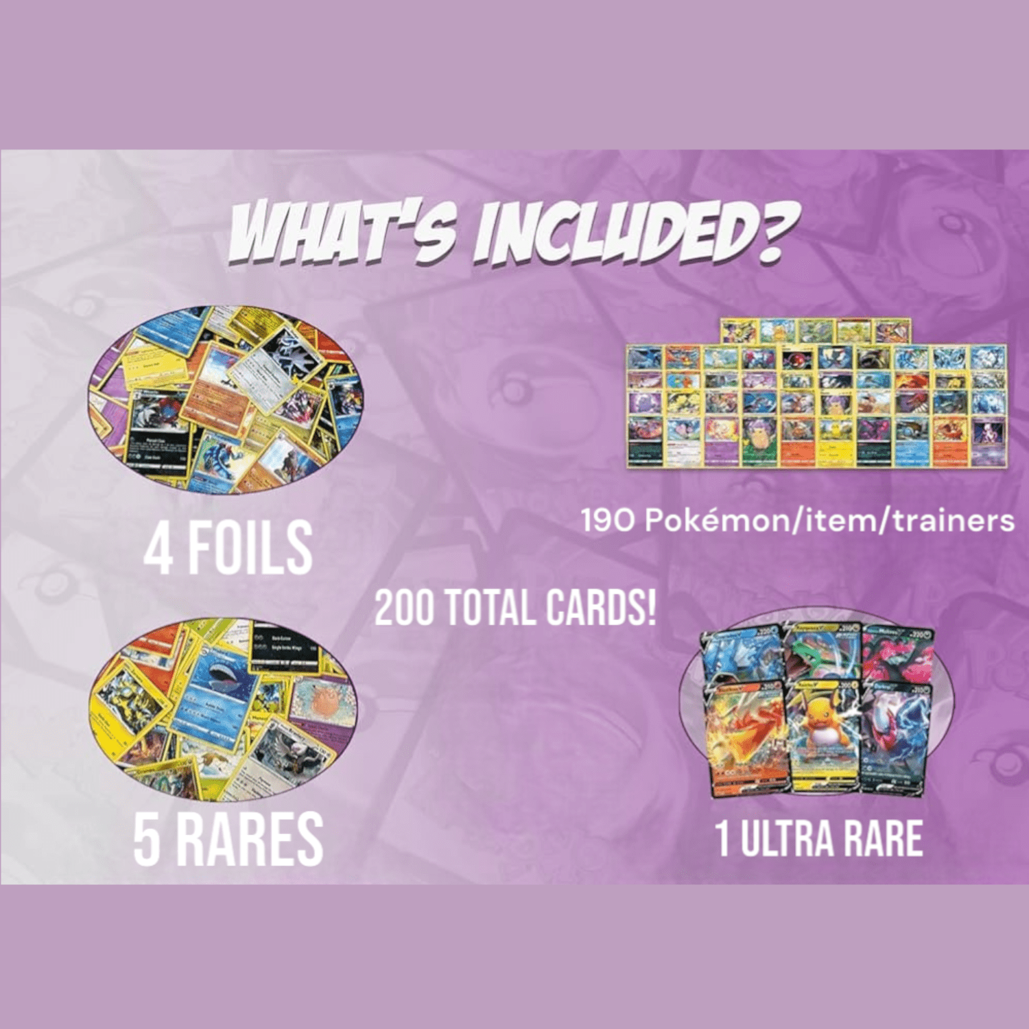 Pokemon Cards Collection Bundle Variety Bulk Lot 200+ AUTHENTIC / REAL