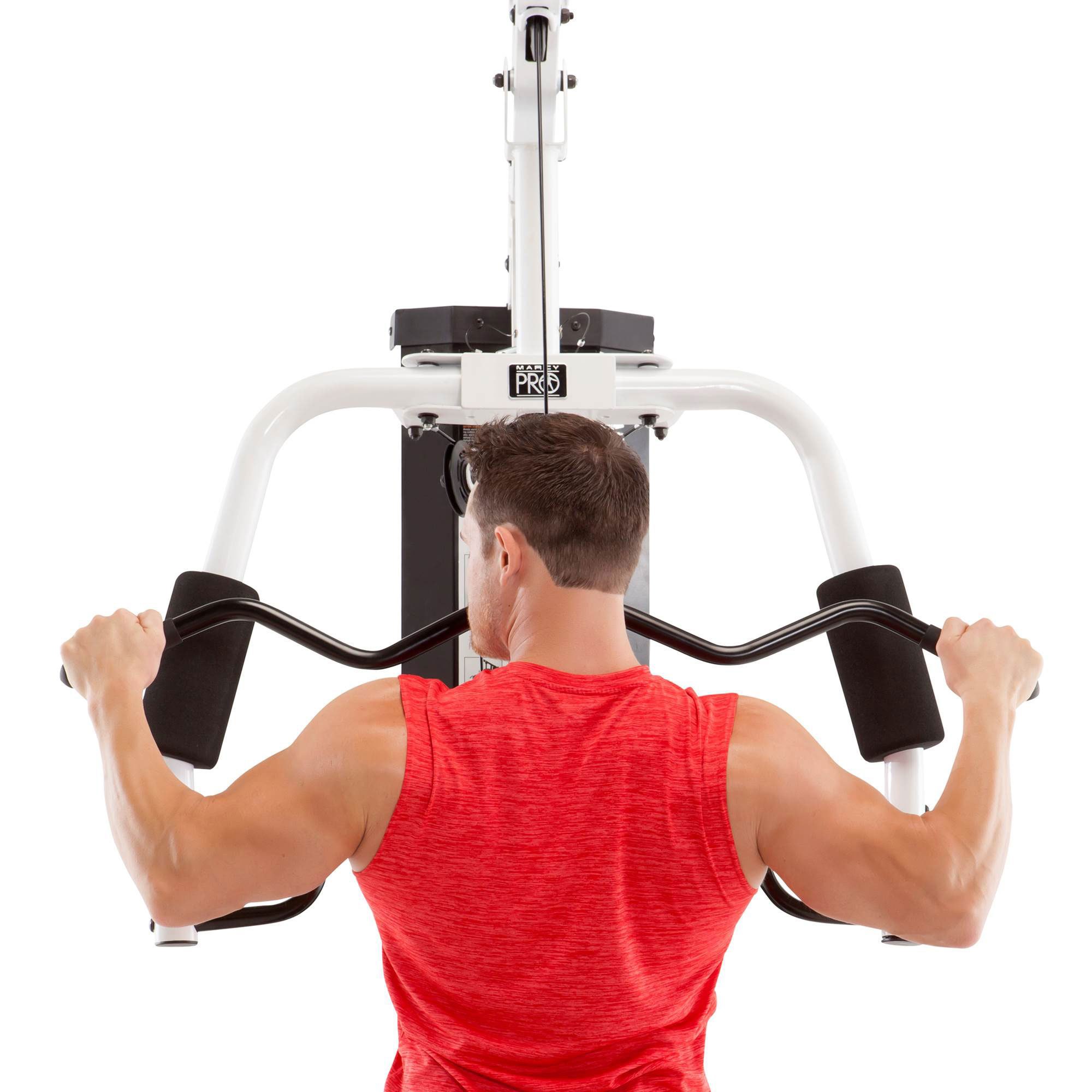 home gym workout station with   pad lat pulldown leg developer weights white Product details 5