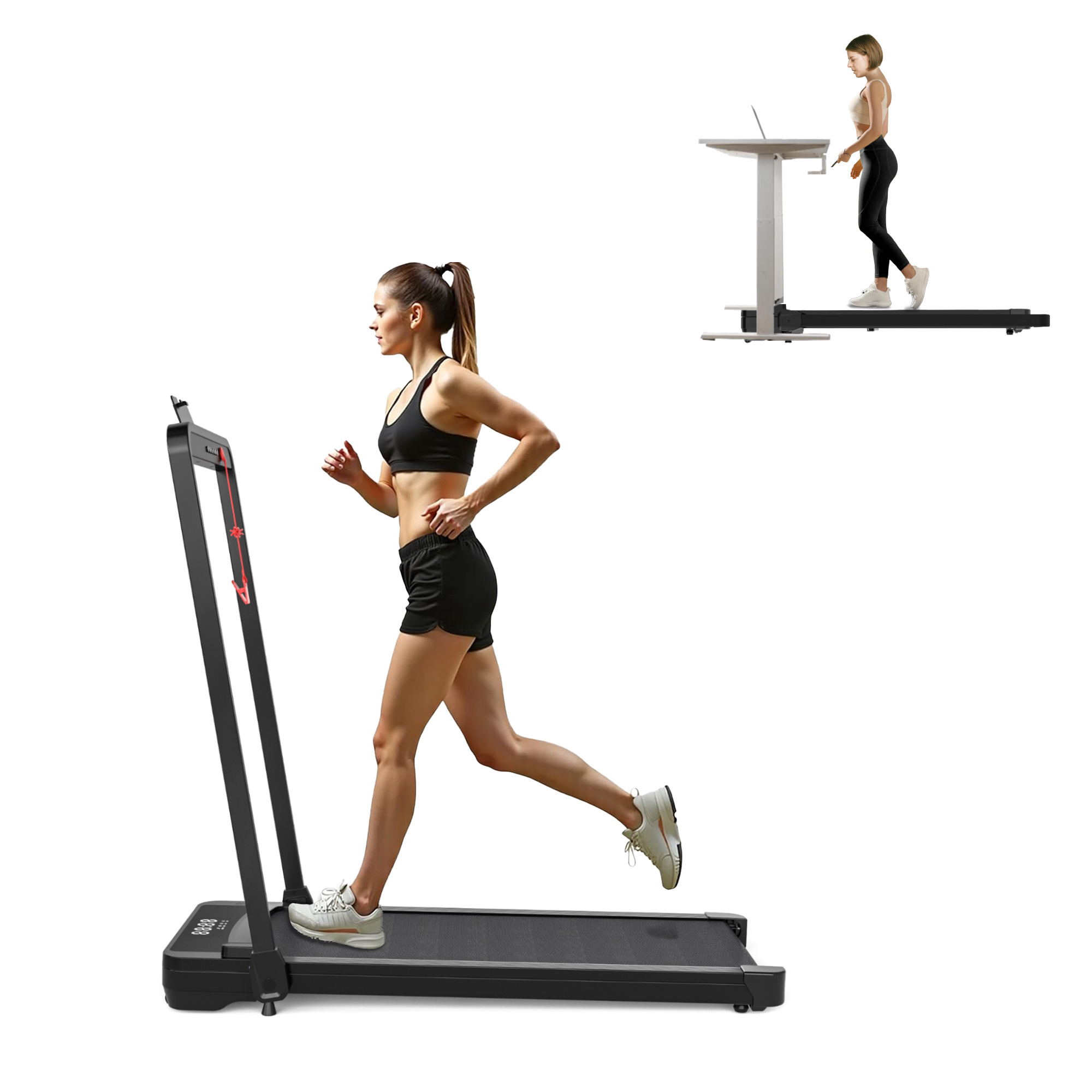 Treadmills, Treadmill Under Desk Walking Pad,2 in 1 Folding Treadmill for Home/Office with Remote Control and APP,Large Screen