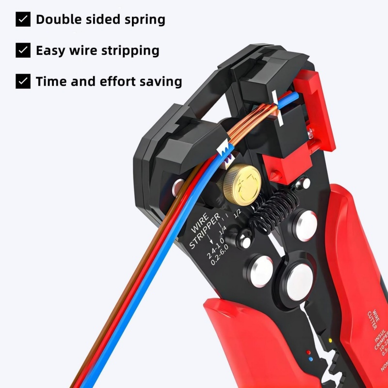 multi functional wire stripper awg 24 10 heavy duty cable crimping pliers crimping cutting tool for electricians diy and   Product details 0