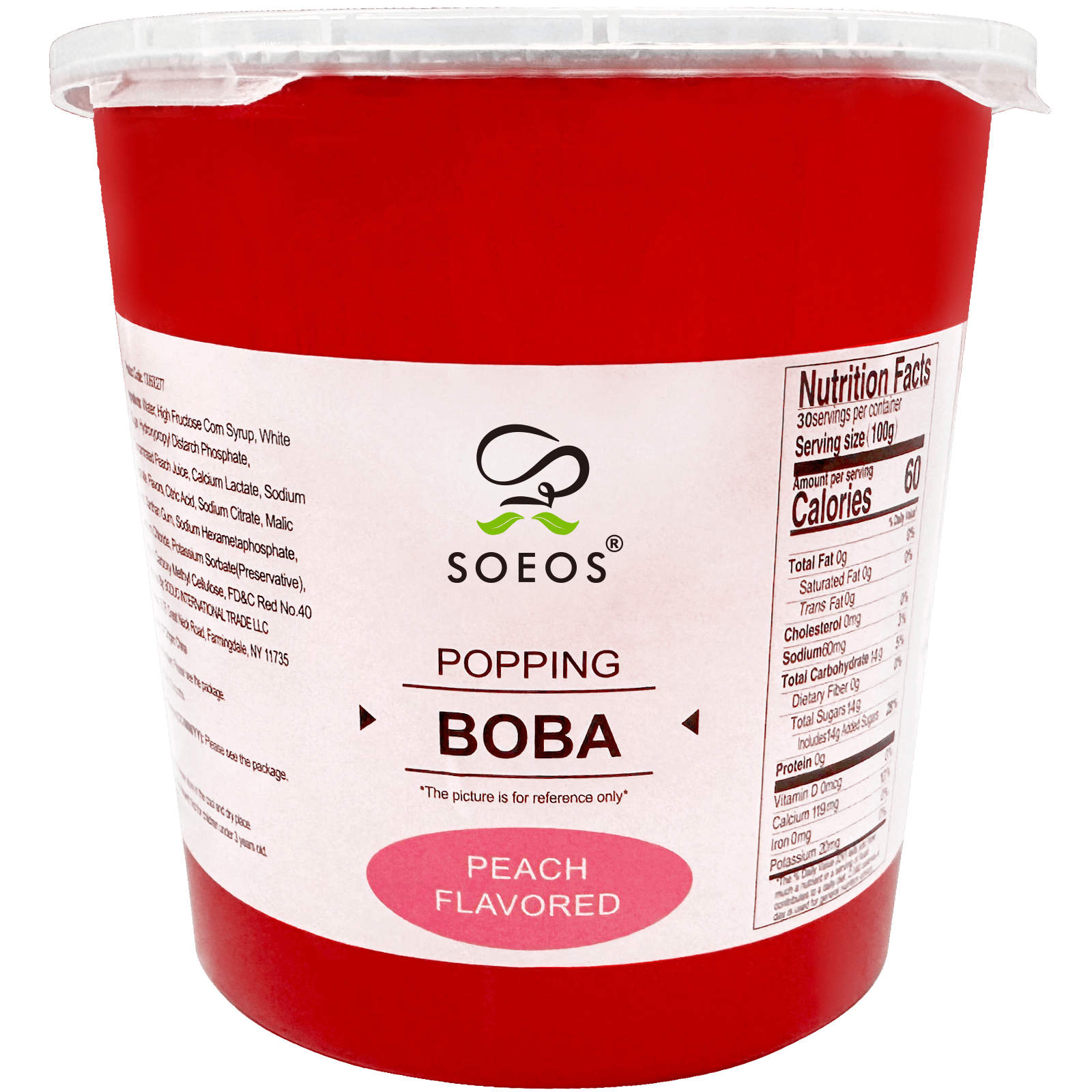 Soeos Assorted Fruit Flavored Popping Boba Pearls 3000g (6.6LB) – Ready-to-Eat Bursting Boba for Bubble Tea, Smoothies, Desserts, Ice Cream & More