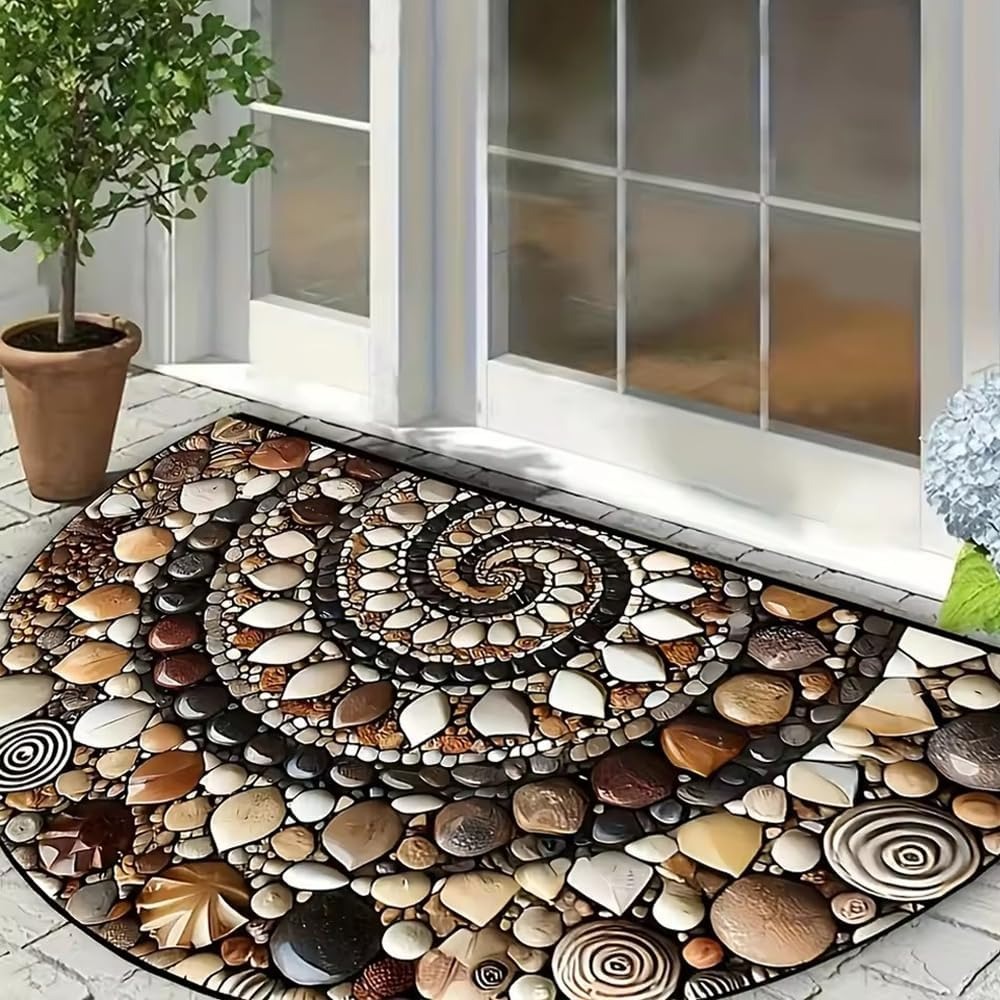 anti slip   mud floor mat semi   perfect as   door welcome mat its rubber backing ensures stability while the   mud material offers quick drying great for bathroom   enhancing home decor