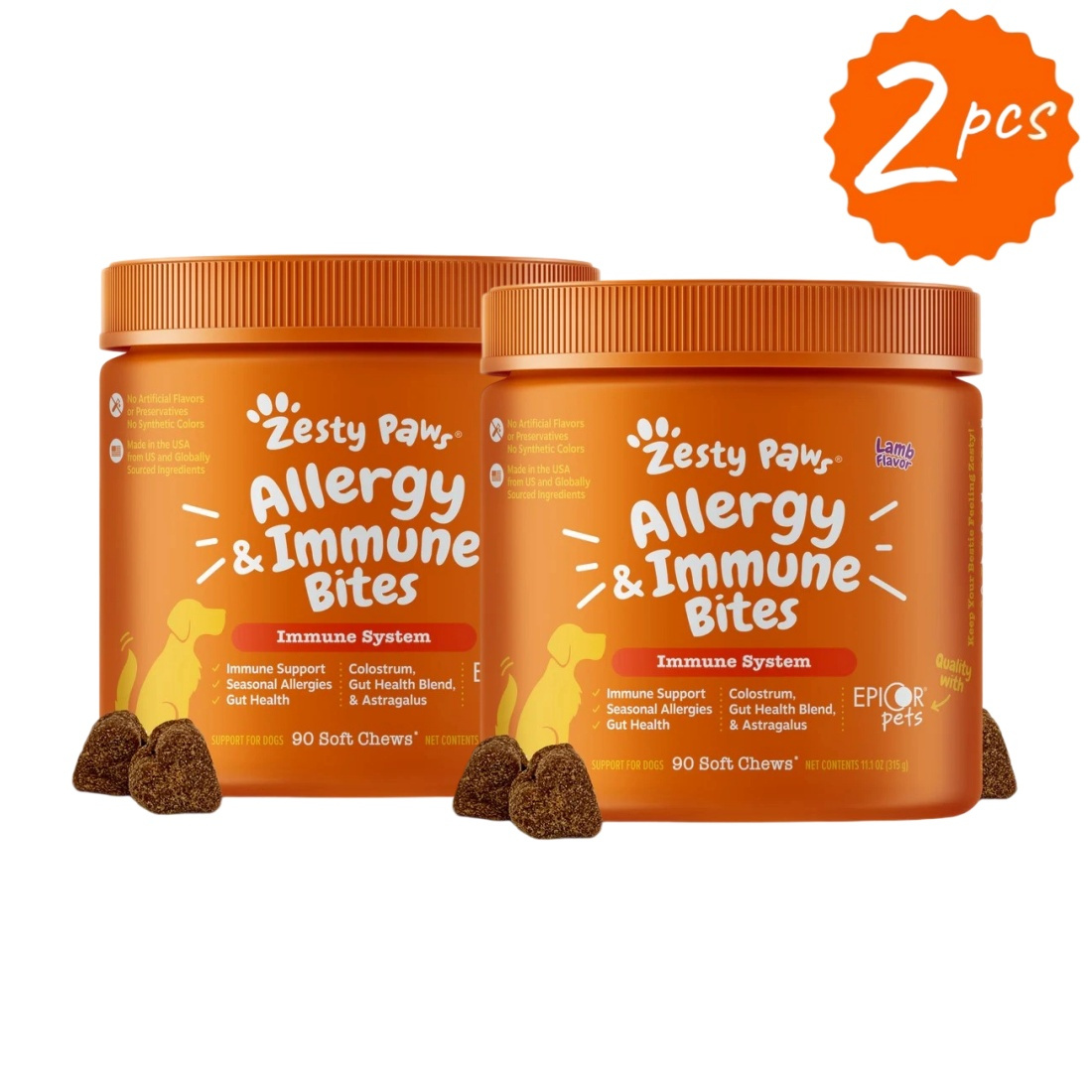 TEMU Dog - 3 & Probiotics For - Lamb Flavor, 90 Count（2 Pcs ）