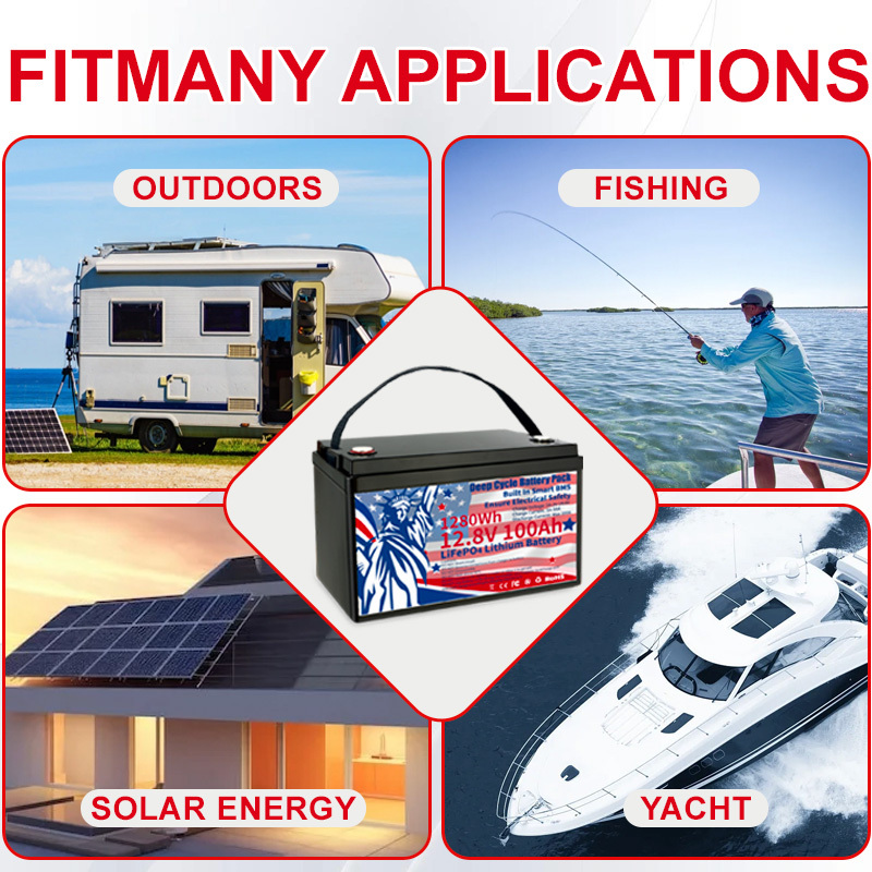 12 8v 100ah group 31 lifepo4 battery 100a bms rechargeable lithium battery deep   pack 1 28kwh   density   rvs van trailer motorhome and boats home backup systems and off grid living details 8
