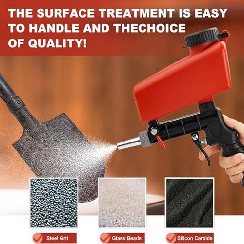 s gun kit for air compressor handheld pneumatic sandblaster carbon steel small 90psi gun set spray gun blasting machine with container for