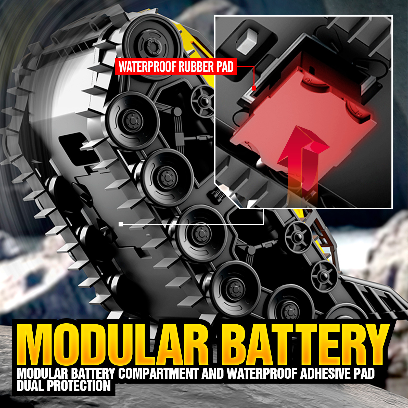 Two Batteries, Amphibious Remote-controlled Tank with Water Proof Design, High Horsepower Off-road Vehicle, Children's Boy Toy, RC High Horsepower Drift Climbing Car, Gift for kids