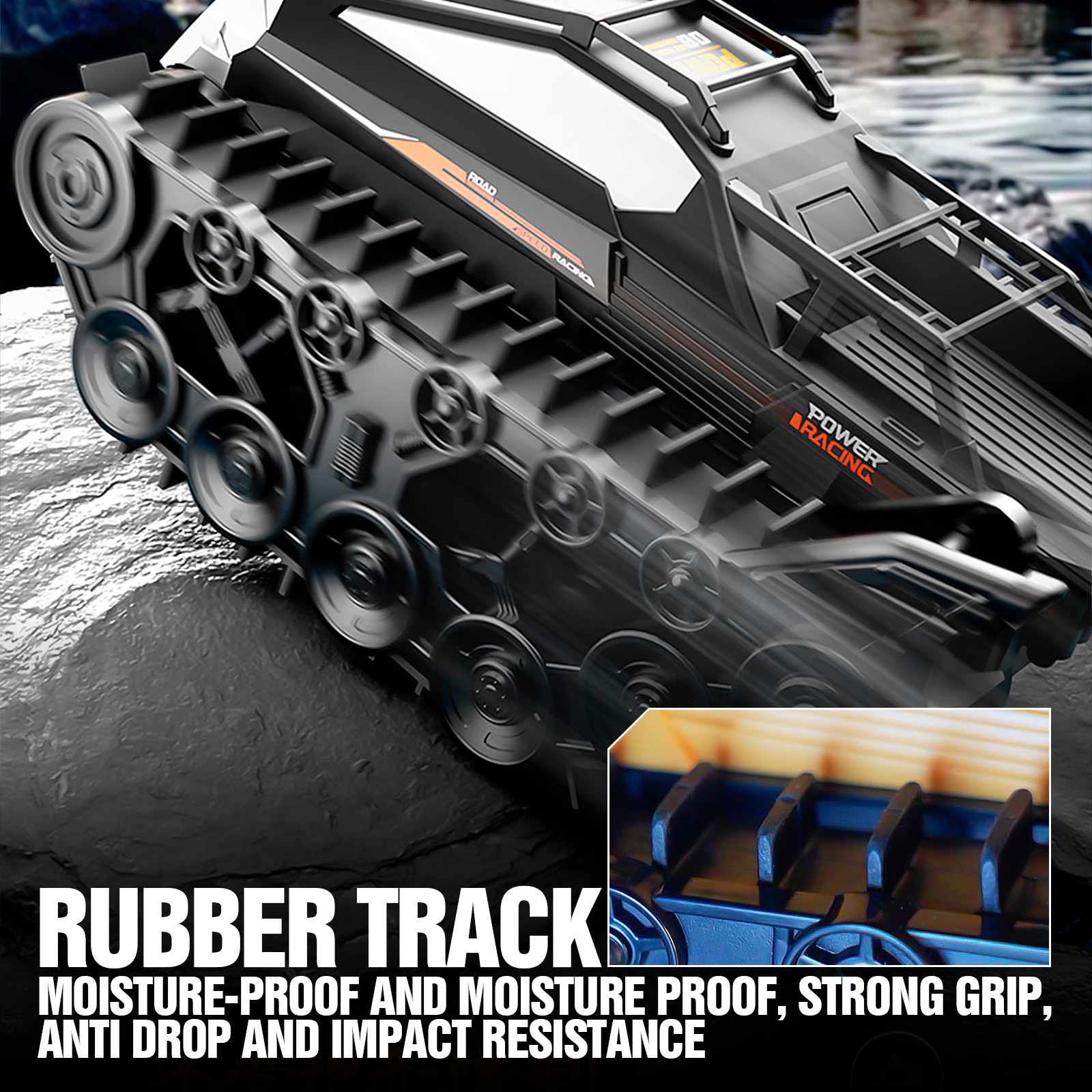 Two Batteries, Amphibious Remote-controlled Tank with Water Proof Design, High Horsepower Off-road Vehicle, Children's Boy Toy, RC High Horsepower Drift Climbing Car, Gift for kids