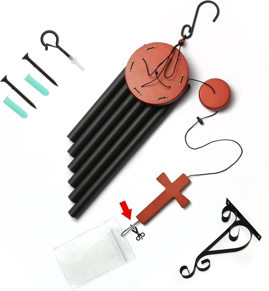 christian gifts for women men cross wind chimes inspirational prayers religious scripture gifts for mom sisters friends mothers   garden patio decoration details 1