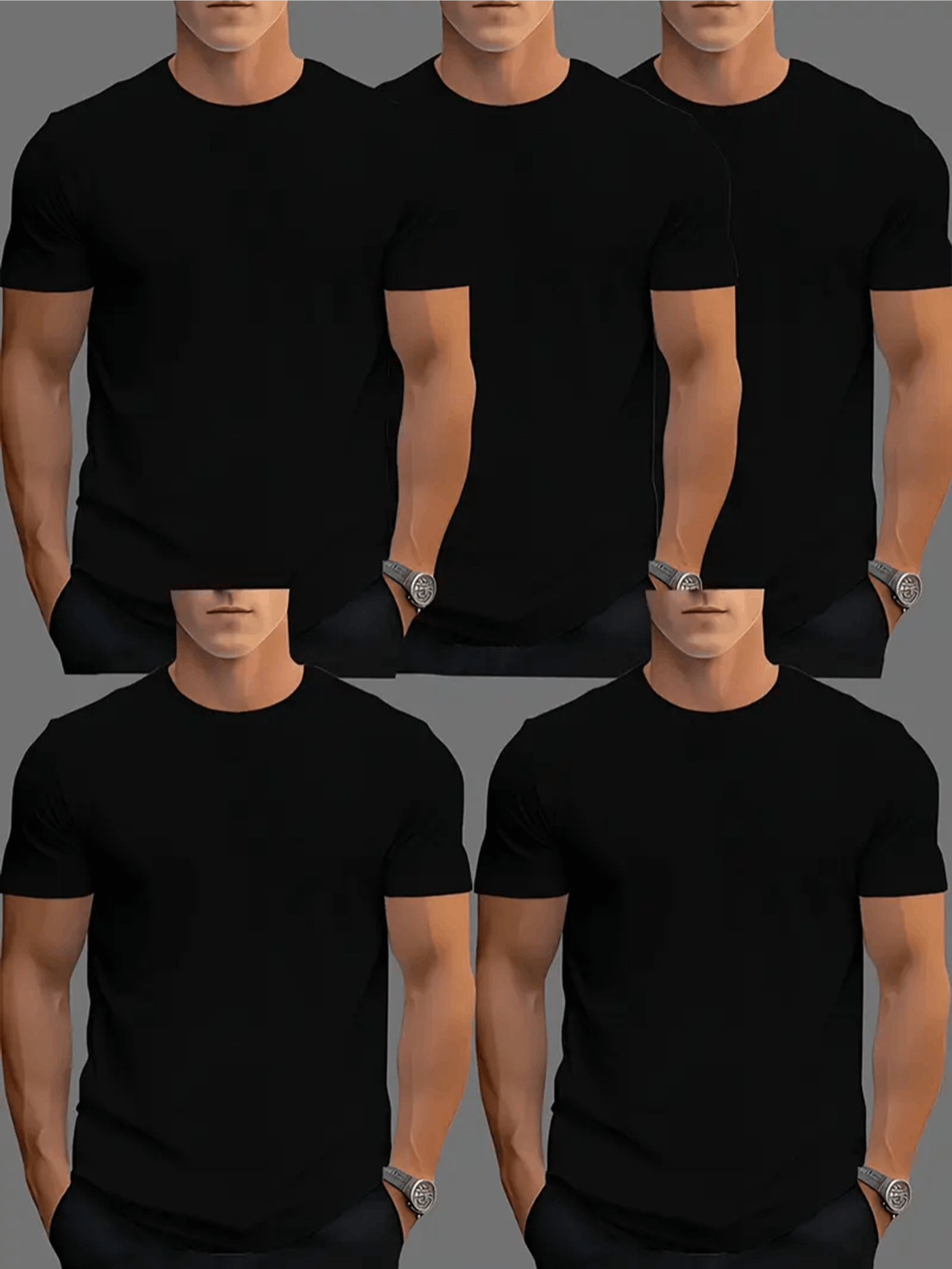 5 piece of blank tshirt for men or women unisex casual short sleeve tee 100 heavy cotton crew neck soft adorable tees tops