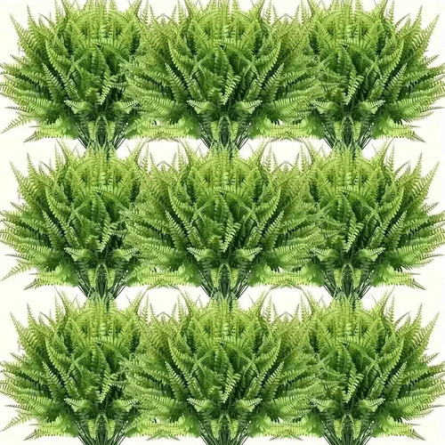 10pack spring artificial plants boston fern plastic ferns large ferns for outdoor artificial greenery plants for indoor porch home decor