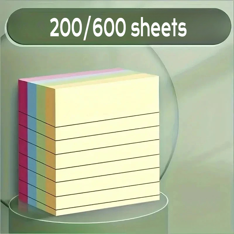 TEMU 200/600 Line Sticky Notes, Mixed Color, Sticky Notes, Cute And Creative Sticky Notes, Office Stationery Sticky Notes, Torn Off, Student Message