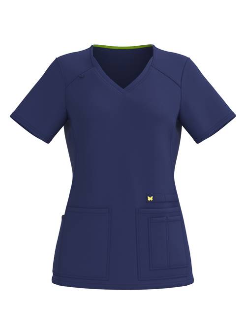 4 way stretch women scrub set v neck pocket pants 3371