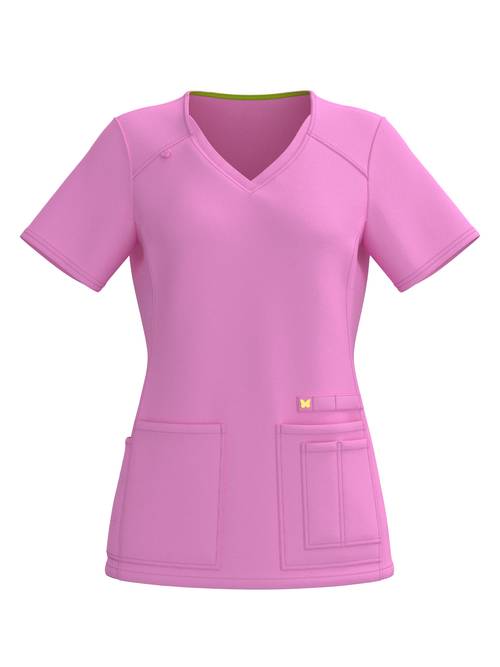 4 way stretch women scrub set v neck pocket pants 3371