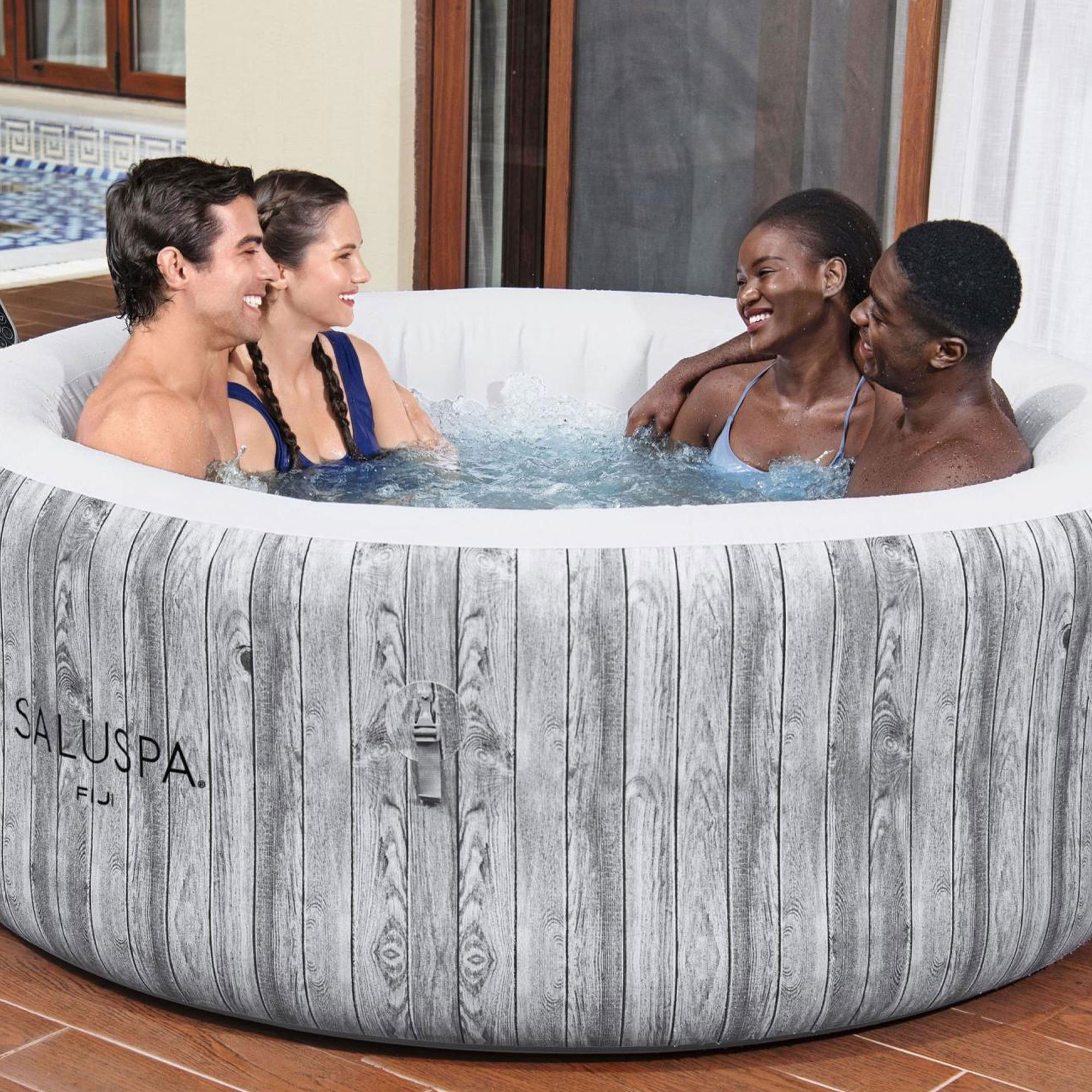 Jacuzzi Exterior Rigido Cubierta Inflable Para Bañera De Hidromasaje, Tapa Jacuzzi Hinchable