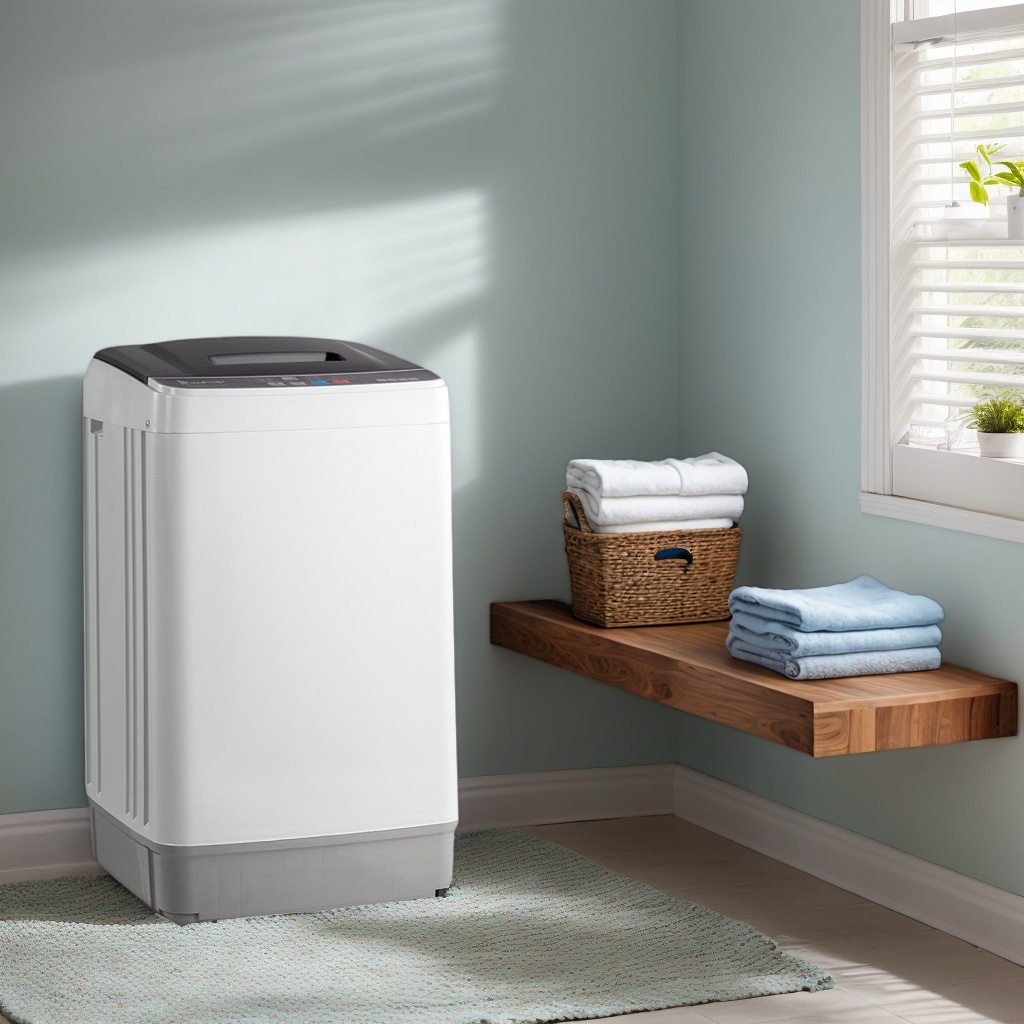 Full Automatic Washing Machine, 15.6/17.6/17.8/25Lbs Top Load Portable Washer with Drain Pump, 10 Wash Programs 8 Water Level Washer and Dryer Combo, 2 in 1 Washer and Dryer for Apartments, RV, Camping