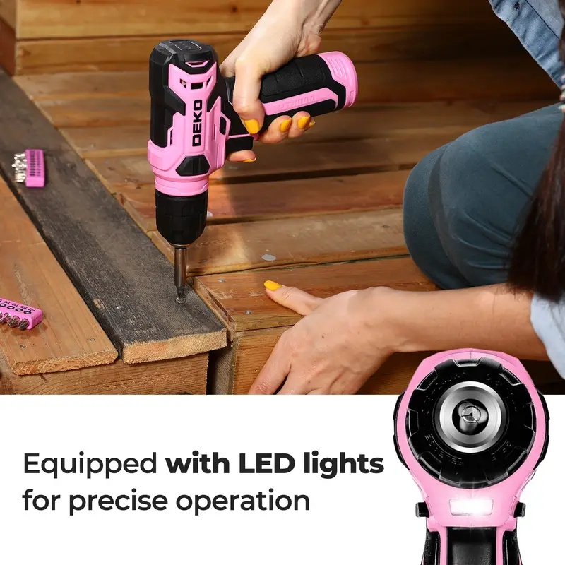 119PCS Power Tool Box Set With 8V Cordless Drill / Driver, Hammer, Wrench, Screwdriver and Utility Knife | All in One Hand Tools kit | Household Tool Set | Electric Drill Tool Kit | for Garden, DIY, Home Repairs | Gifts For Men / Women | Christmas Gift 10 119PCS Power Tool Box Set With 8V Cordless Drill / Driver, Hammer, Wrench, Screwdriver and Utility Knife | All in One Hand Tools kit | Household Tool Set | Electric Drill Tool Kit | for Garden, DIY, Home Repairs | Gifts For Men / Women | Christmas Gift - Image 10