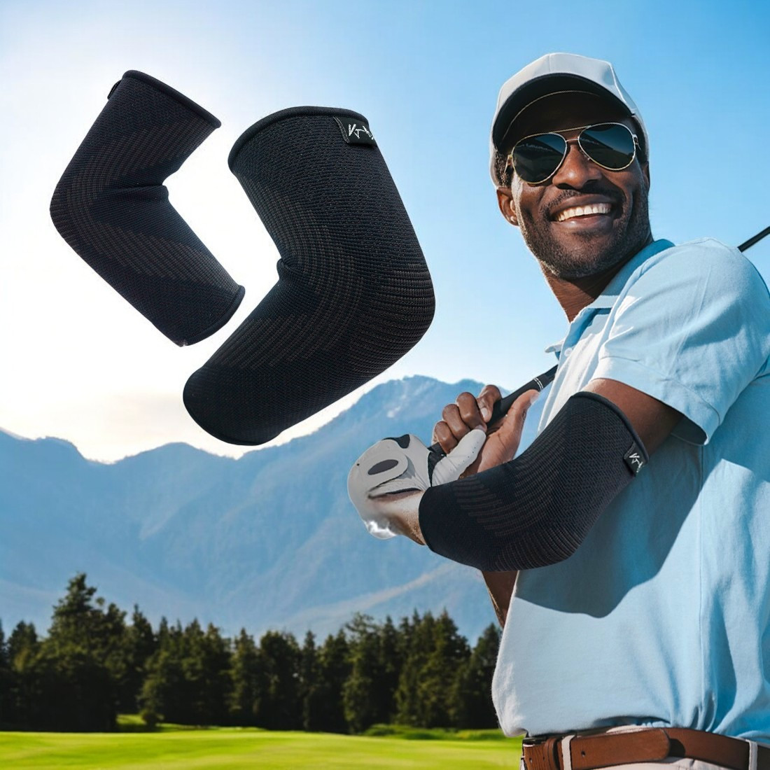 TEMU 2pcs Copper Elbow Sleeves, Elbow Compression Sleeves, Elbow Brace For Tennis, Golfers, Weightlifting, Fit For